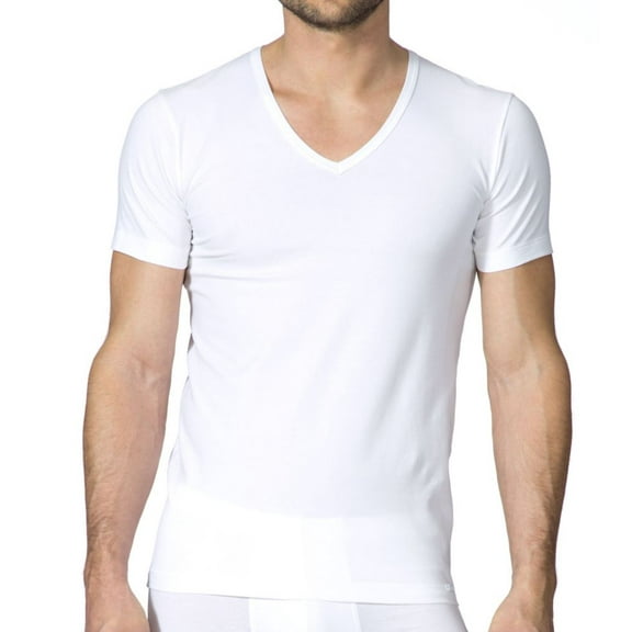 Men's Calida 14065 Focus V-Neck T-Shirt (White 2XL)
