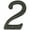 Bronze, variant on Ives SC2-3026-619 House Numbers, #2, 4"