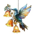thumbnail image 2 of Hummingbird Suncatcher, Colorful Acrylic Hummingbird Hanging Ornament, 1Pcs Colorful Acrylic Pendant, Window Hanging Gift for Hummingbird Ornament 5.9 Inch, 2 of 9