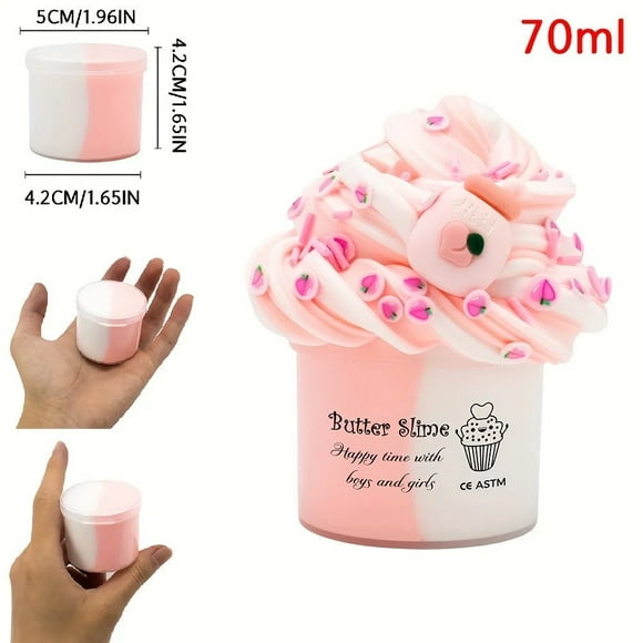 HLONK2 .37oz Slime au Beurre Bicolore Moelleux Super Doux Argile Extensible Non-Collant Cadeaux de Fête Jouets Éducatifs Cadeaux d'Anniversaire