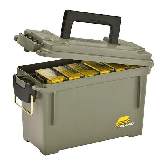 Plano O-Ring Seal Water-Resistant Ammo Box, Olive Drab, Holds 6-8 Boxes