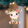 thumbnail image 2 of ERTUTUYI Christmas Ornaments Christmas Acrylic Hanging Animal Ornaments Wooden Hanging Ornaments Funny Christmas Tree Decoration Holiday Gifts K, 2 of 4