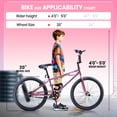 thumbnail image 2 of Akaber 20 Inch Bike, BMX Bikes for 6-14, Bike with 4 Pegs, High-Carbon Steel BMX Frame, 360° Handlebar Rotation, 2 of 7