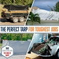 thumbnail image 4 of 12x20 Ultra Heavy Duty Tarp, 16 Mil Thick, UV Resistant, Waterproof, Grommets Every 18 inches, Reversible Silver/Black Poly Tarpaulin, 4 of 8