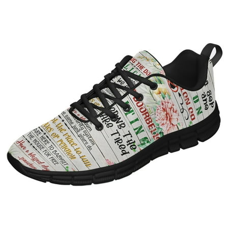 

Do Not Ring The Doorbell No Soliciting Running Shoes Sneakers Mesh Black Size 11.5