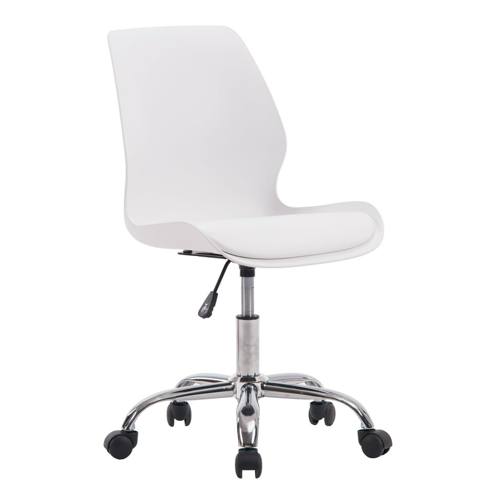 Porthos Home Adjustable Height Office Desk Chair with Wheels, Easy Assembly, White or Black 