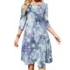 thumbnail image 1 of Vestido de verano elegante con escote cuadrado y diseño inspirado en purpurina azul y plateada para mujer, vestido con estampado halter, color azul plateado, 1 of 6