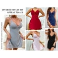 thumbnail image 2 of LWP 2 Pack Women's Lingerie Sexy Nightwear Spaghetti Strap Nightgown Babydoll Chemise, 2 of 7