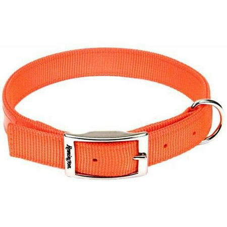 Remington Nylon Dog Collar - Remington Reflective Orange Double Ply Safety Dog Collar, 24