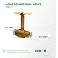thumbnail image 4 of Midline Valve 37556 Premium Brass Ball Valve, Long Bonnet with T-Handle, with 3/4 in. Sweat Connections, 4 of 4