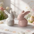 thumbnail image 5 of Cute Q-Style Ceramic Easter Bunny – Large White Tabletop Decoration for Coffee Table & Desk (Ceramics), 5 of 5