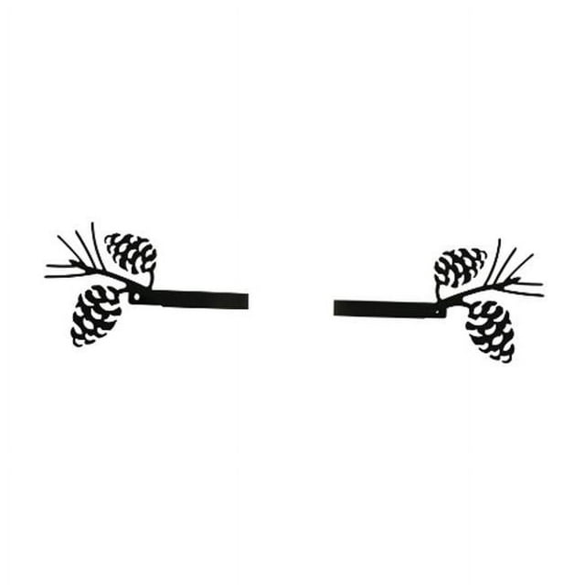 Village Wrought Iron CUR-TB-89 Embrasses de Pomme de Pin