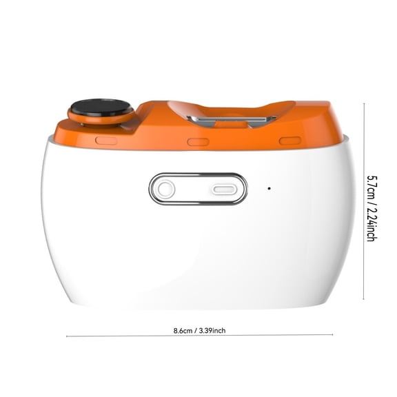 3-in-1 Electric Nail Clipper & Polisher – Automatic Nail Trimmer with LED Light, 2-Speed, USB Rechargeable, Safe for Baby & Seniors（Orange）