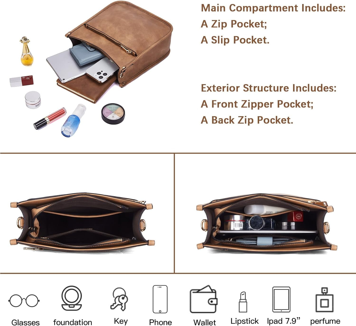 Crossbody Purses for Women Trendy Vegan Leather Purses Bucket Hobo Bags Handbags with Adjustable Guitar Strap