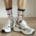 thumbnail image 6 of Hirioo Mexican Bright Style Pattern Adult Middle Tube Socks Breathable Sock Non-Pilling,Contrasting Color Design, 6 of 6