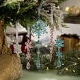 thumbnail image 2 of Opvise Acrylic Crystal Snowflake Icicle Christmas Ornaments Set Clear Light Reflective Hanging Decorations with Ribbon (Various Sizes), 2 of 8