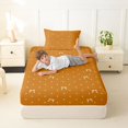 thumbnail image 3 of Manfei Coquette Bow Twin Fitted Sheet,Pink Dreamy Bowtie Bedding,2-Piece,1 Fitted Sheet and 1 Pillowcase, 3 of 6