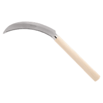 Zenport K208 Harvest Sickle with Wooden Handle, Light Serration, 6.5-Inch Stainless Steel Blade