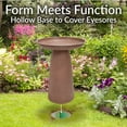 thumbnail image 5 of Sunnydaze Gleeful Garden Metal Bird Bath for Outdoors - UV-Resistant Large Bird Bath for Outside - 23-Inch - Matte Canyon Clay, 5 of 14