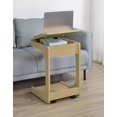 thumbnail image 3 of Coaster Ralston C-Shaped Lift-Top Sofa Side Table With Casters in Light Oak, 3 of 15