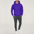 thumbnail image 4 of Havenre Men's 2 Piece Fleece Lined Hoodie Tracksuit Outfits Drawstring Long Sleeve Hooded Pullover Sweatshirt Elastic Waist Joggers Sweatpants Fashion 2025 Velvet Sweatsuit Set Purple#02 M, 4 of 7
