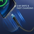 thumbnail image 2 of OIITH iPhone Charger 2Pack, Long Lightning Charging Cord, Fast 2.4A USB Cord Compatible with iPhone13/12/11/XS/Max/XR/X/8/8P/7P/6/iPad-Baby Blue, 2 of 8