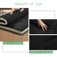 thumbnail image 6 of NAIZEA Japanese Floor Mattress, Upgrade 5" Extra Thick Memory Foam Futon Mattress, Foldable Roll Up Sleeping Pad with Bandage and Storage Bag, Twin, Black, 6 of 10