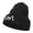 Black, variant on Halloween Howl Embroidered Long Beanie - Maroon OSFM