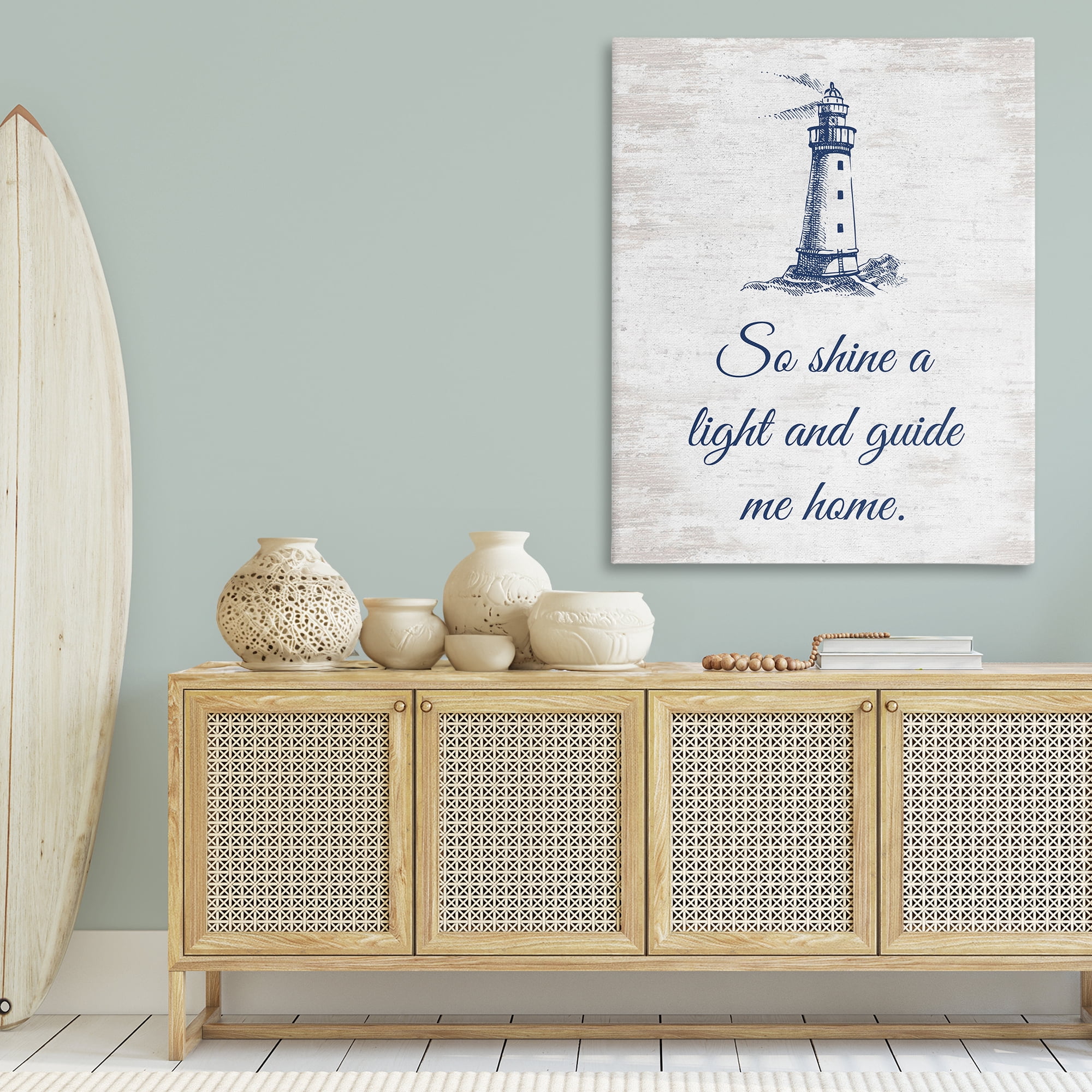 Stupell Industries Guide Me Home Coastal Painting Gallery Wrapped Canvas Art Print Wall Art, 36 x 48