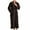 Brown, variant on Mens Plush Fleece Robe Heavyweight Warm Bathrobe Fuzzy Flip Collar Spa Long Robe Brown