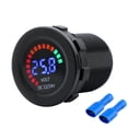 thumbnail image 1 of Nuevo 12 / 24V Color LED DC Voltímetro de pantalla digital con alarma de zumbador de baja Eccomum Medidor de voltaje, 1 of 5