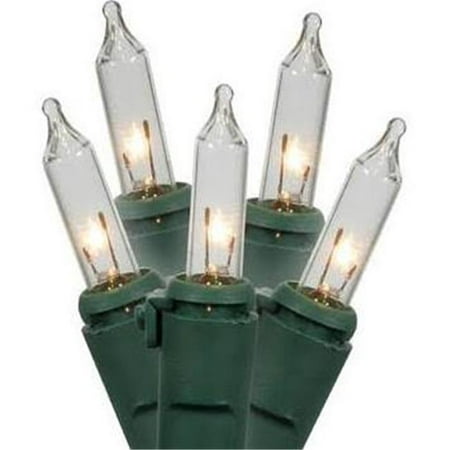 - Vickerman 516911 - 35 Light 26.25' Black Wire Warm White LED Miniature Christmas Light String Set with 9