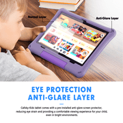 Callsky 10.1 inch Android 15 Kids Tablet, ABCmouse Authorized Learning App, 12GB+64GB, 8-Hour Battery, Parental Controls, Google Kids Space, Purple