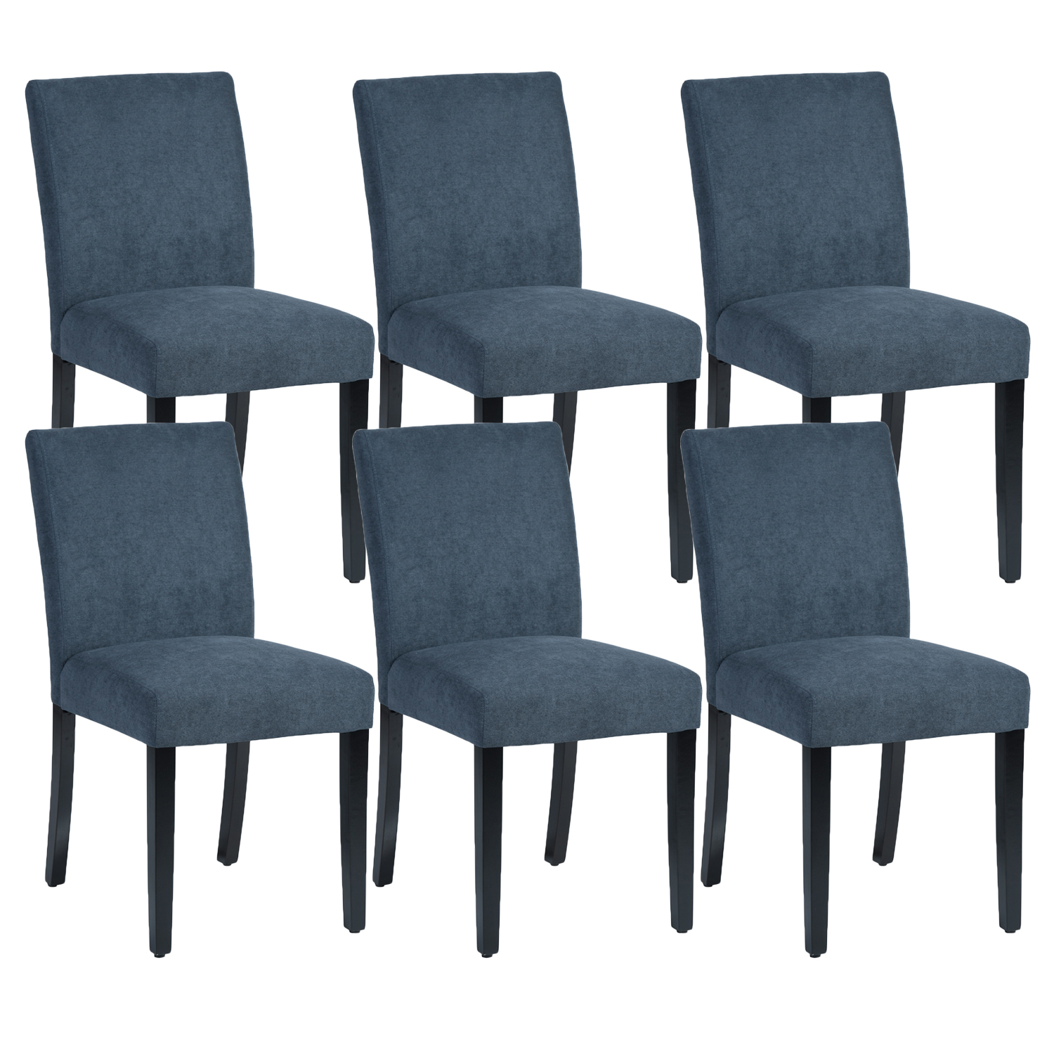 Homylin Dining Chairs Set of 6 Upholstered Dining Room Chairs, Navy