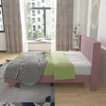 thumbnail image 5 of Zanmintaobo Upholstered Platform Bed Frame with Tufted Wingback, Full Size, Pink, 5 of 8