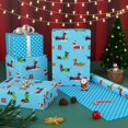 thumbnail image 3 of Papel de regalo azul para Navidad WERNNSAI 43x10 m con diseño de Dachshund, 3 of 7