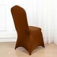 thumbnail image 3 of BalsaCircle Cinnamon Brown Spandex Stretchable Banquet Solid Chair Covers Slipcovers, 3 of 8
