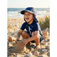 thumbnail image 6 of BemeyourBBs BemeyourBBs Toddlers Baby Boys 3 Piece Swimsuit Infant Boy Bathing Suit Swim Shirt Trunk Shorts Set and Sun Hat Short Sleeve Swimwear Sunsuit UPF 50+ Rash Guard, 6 of 9