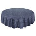 thumbnail image 5 of 60 Inch Round Lace Tablecloth Water Resistant Washable, Denim Jean Cowboy Style, 5 of 5
