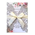 thumbnail image 3 of Tarjeta de invitación de boda cortada con láser de papel brillante, tarjetas de felicitación personalizadas, decoración de fiesta de cumpleaños de Navidad, 1 pieza, 3 of 4