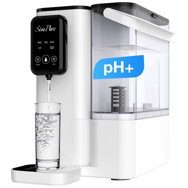 Filtro de agua SimPure Y9A de ósmosis inversa de 6 etapas, 300 GPD, alcalino