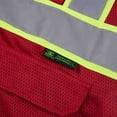 thumbnail image 4 of 3C Products Non-ANSI/ISEA 107-2015 Class 2 Red Ultra Soft Mesh Surveyor Safety Vest w/ Multi-Pockets, Mic Tabs and Pen Holder - SV2540-XL, 4 of 7