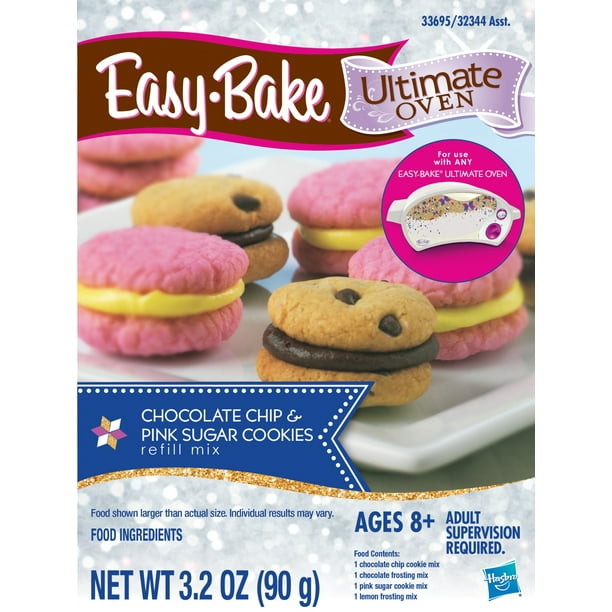 Easy Bake Oven Chocolate Chip And Pink Sugar Cookies Refill Pack Ages 8 And Up