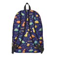 thumbnail image 3 of Dinosaur and Geometric Navy Blue Pattern Backpack for School, Cute School Bag with Adjustable Shoulder Straps and Padded Back, 15.7"x11.8"x5.5", 3 of 5