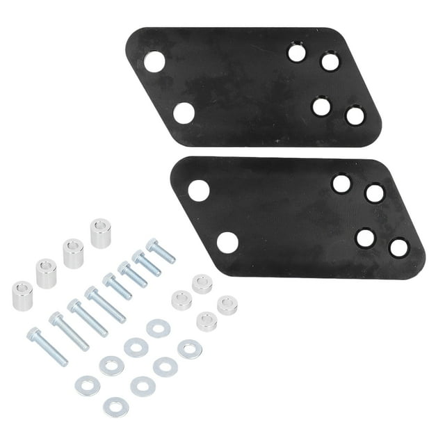 Passenger Peg Relocation Kit,Black Motorcycle Passenger Footrest Rear Footpeg Lowering Kit Passenger Footpeg Lowering Kit Eco-Friendly Materials
