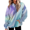 thumbnail image 2 of Bovemsi Sweatshirt for Women Large Hoodie With Gradient Print Plus Size Long Sleeved Sweater Pullover Autumn Pocket Clothes Comfort Hoodie, 2 of 7