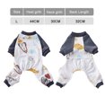 thumbnail image 2 of Pijamas para perros pequeños, mono suave para cachorros y gatos, ropa cómoda para mascotas (nave espacial), 2 of 6