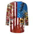 thumbnail image 6 of JOANKDMI Women's American Flag Shirts 3/4 Sleeve 4th of July Independence Day Crew Neck Tops Patriotic Holiday Festival Fashion T Shirts, 6 of 7