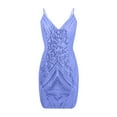 thumbnail image 4 of Sparkly Short Tight Homecoming Dresses For Teens Lace Sequin Spaghetti Straps Prom Gowns, 4 of 5