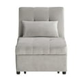thumbnail image 6 of Brownish Gray Velvet Lift Top Storage Bench, Solid Wood Furniture, Convertible Chair With Pull-out Bed And For Extra Space Bench In Velvet, To , Interior, 6 of 6